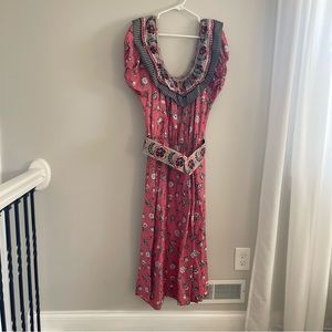 Vintage 1970s Boho Dress. Circle T by Marilyn Lenox
